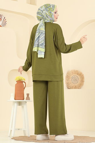 moda selvim طقم أخضر 3216HBS856 - Thumbnail