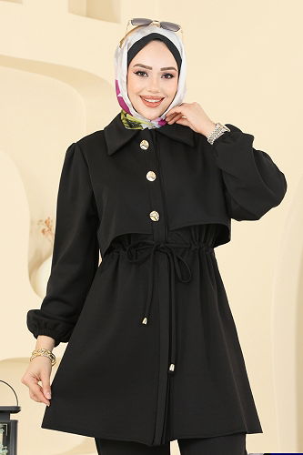 moda selvim طقم أسود 3227HBS856 - Thumbnail