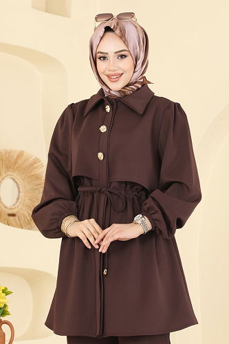 moda selvim طقم بني 3227HBS856 - Thumbnail