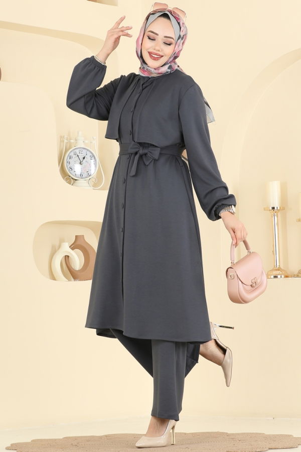 Modaselvim Hijab Combinations Combined 322ASN888 Anthracite