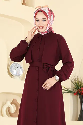 moda selvim Combined 322ASN888 Burgundy - Thumbnail