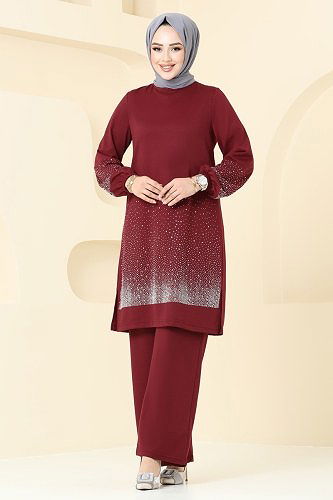 moda selvim Combined 323DVL817 Burgundy - Thumbnail