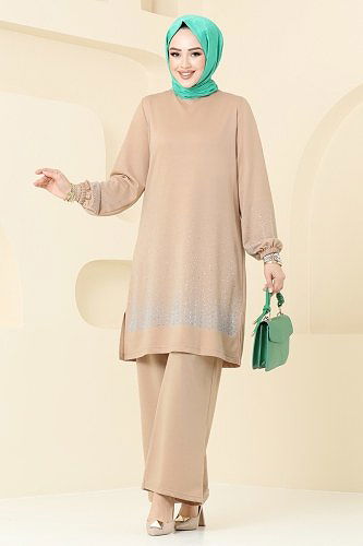 moda selvim طقم بيج 323DVL817 - Thumbnail