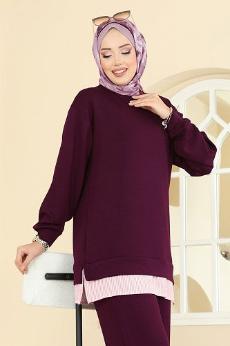 moda selvim Combined 3246HBS856 Dark Burgundy - Thumbnail