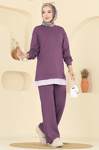 moda selvim Combined 3246HBS856 Dark Lilac - Thumbnail