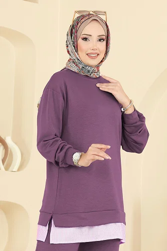 moda selvim Combined 3246HBS856 Dark Lilac - Thumbnail