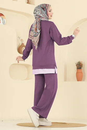 moda selvim Combined 3246HBS856 Dark Lilac - Thumbnail