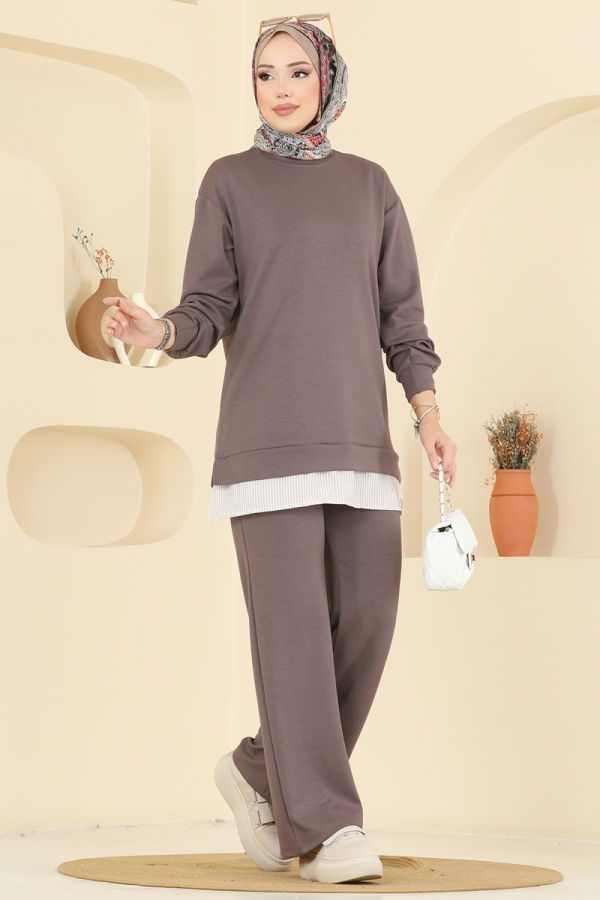 Modaselvim الاطقم طقم بيج غامق 3246HBS856