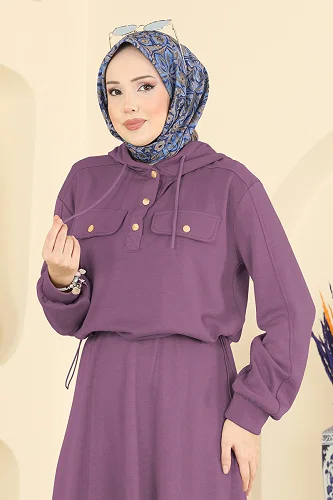 moda selvim Combined 3248HBS856 Dark Lilac - Thumbnail