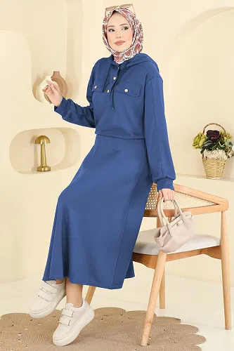 moda selvim طقم ازرق 3248HBS856 - Thumbnail