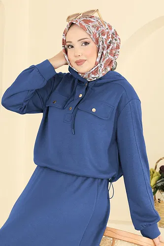 moda selvim طقم ازرق 3248HBS856 - Thumbnail