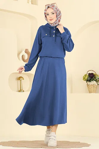 moda selvim طقم ازرق 3248HBS856 - Thumbnail