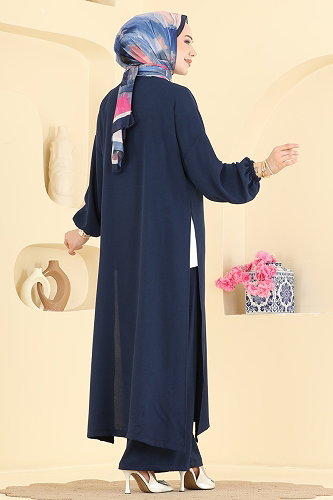 moda selvim طقم كحلي 3248MP806 - Thumbnail