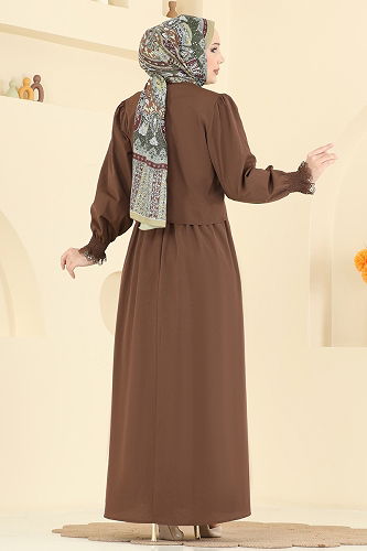 moda selvim طقم بني 324ASN888 - Thumbnail