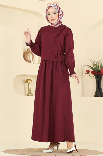 moda selvim Combined 324ASN888 Burgundy - Thumbnail