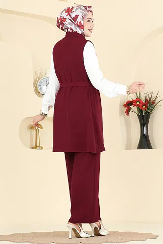 moda selvim Combined 3254HBS856 Burgundy - Thumbnail