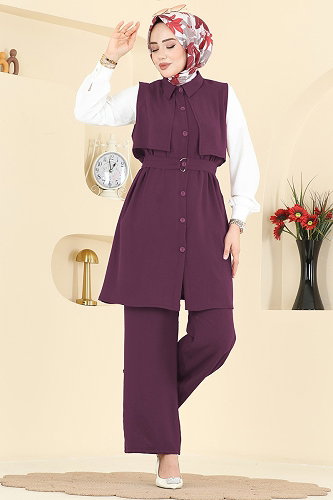 moda selvim Combined 3254HBS856 Dark Lilac - Thumbnail