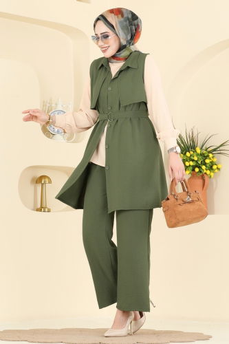 H.B.S. - طقم اخضر عفني 3254HBS856