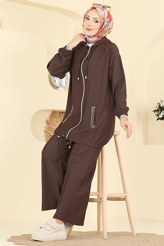 moda selvim Combined 3257HBS856 Brown - Thumbnail