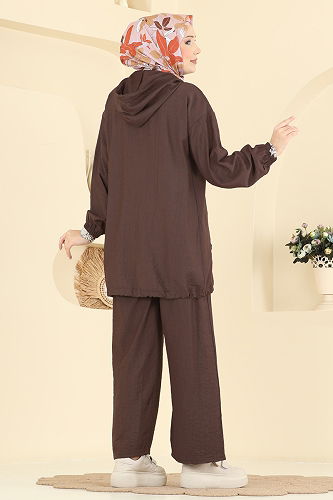 moda selvim طقم بني 3257HBS856 - Thumbnail