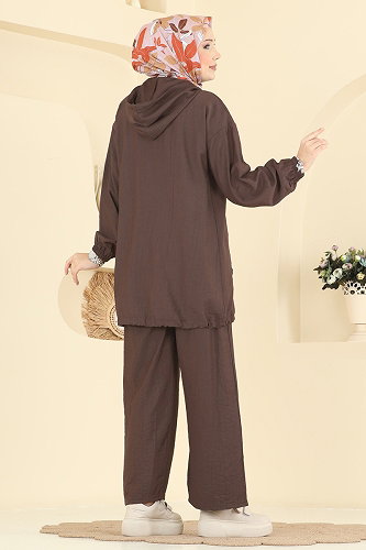 moda selvim طقم بني 3257HBS856 - Thumbnail