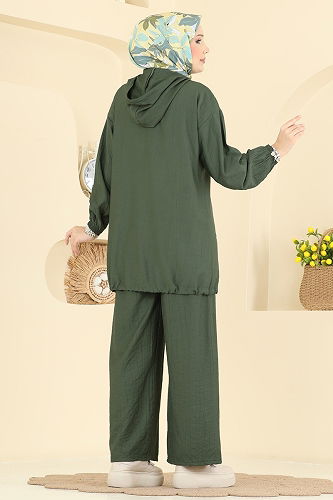 moda selvim طقم اخضر عفني 3257HBS856 - Thumbnail