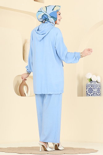 moda selvim طقم أزرق 3258HBS856 - Thumbnail