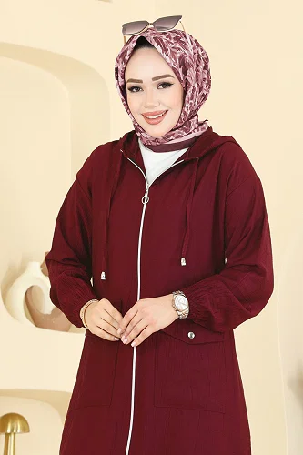 moda selvim طقم خمري 3258HBS856 - Thumbnail