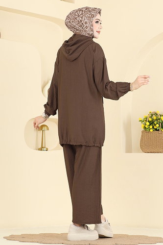 moda selvim طقم بني فاتح 3258HBS856 - Thumbnail
