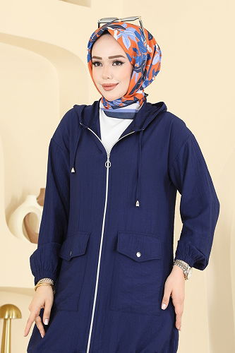 moda selvim طقم كحلي 3258HBS856 - Thumbnail