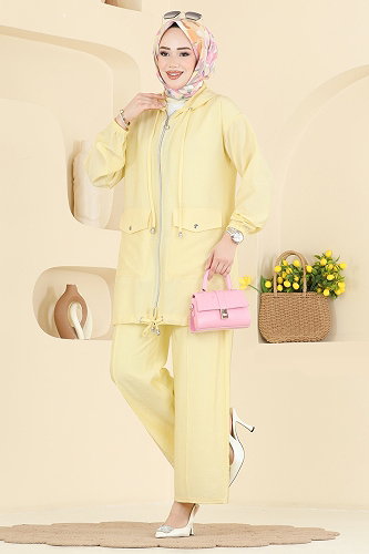 moda selvim طقم أصفر 3258HBS856 - Thumbnail