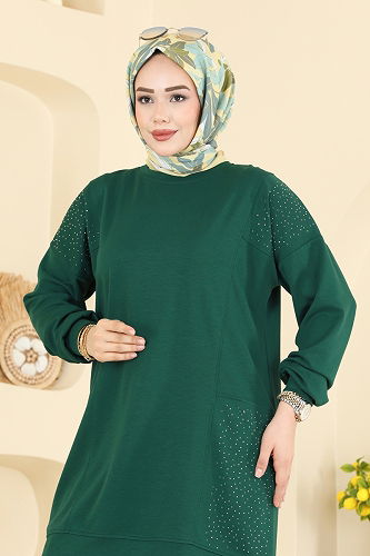 moda selvim طقم زيتي 3265HBS856 - Thumbnail