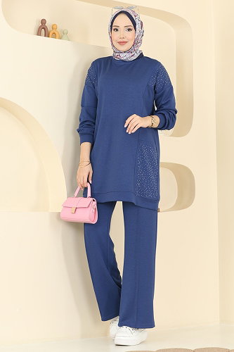 moda selvim طقم ازرق 3265HBS856 - Thumbnail