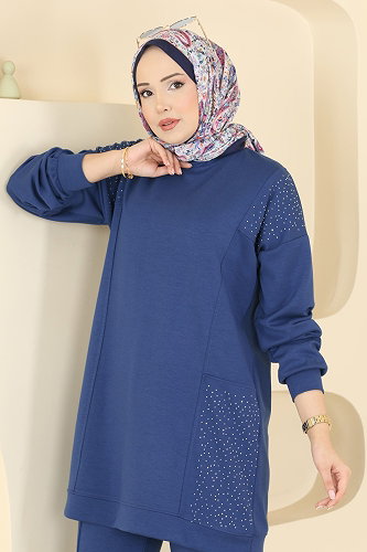 moda selvim طقم ازرق 3265HBS856 - Thumbnail