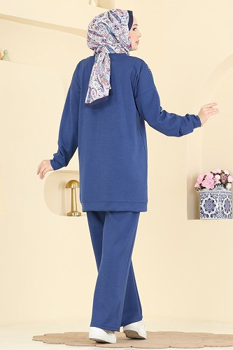 moda selvim طقم ازرق 3265HBS856 - Thumbnail