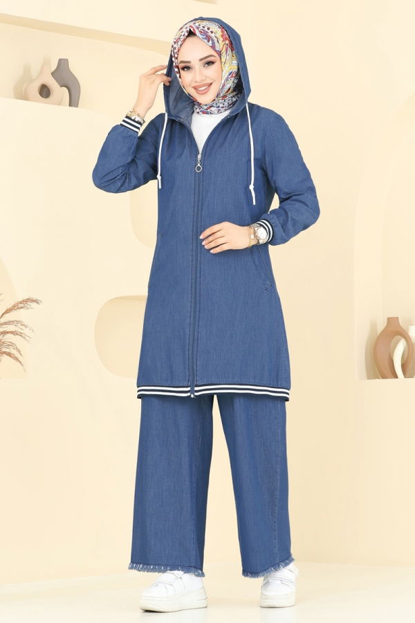 Modaselvim Hijab Combinations Combined 326MSA980 Denim