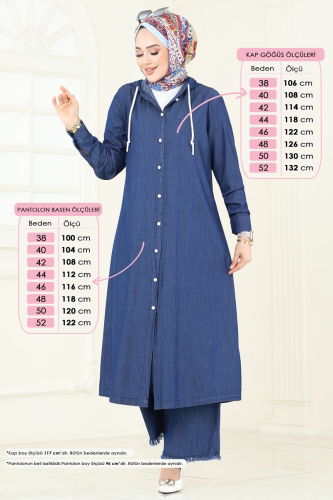 moda selvim Combined 327MSA980 Dark Denim - Thumbnail