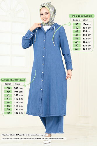 moda selvim Combined 327MSA980 Light Denim - Thumbnail