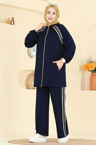 moda selvim Combined 3287HBS856 Light Navy Blue - Thumbnail