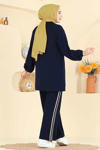 moda selvim Combined 3287HBS856 Light Navy Blue - Thumbnail