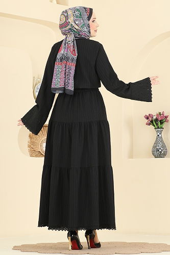 moda selvim طقم أسود 328ASN888 - Thumbnail