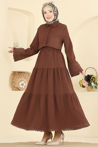 moda selvim Combined 328ASN888 Brown - Thumbnail