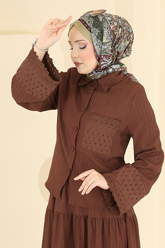 moda selvim Combined 328ASN888 Brown - Thumbnail