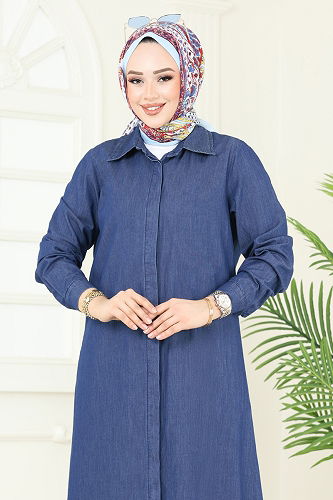 moda selvim طقم جينز غامق 328MSA980 - Thumbnail