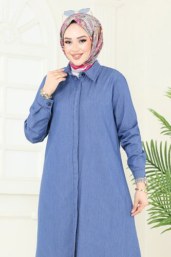 moda selvim طقم جينز فاتح 328MSA980 - Thumbnail