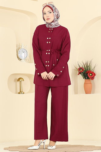 moda selvim Combined 3299HBS856 Burgundy - Thumbnail