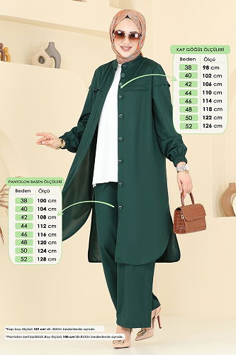 moda selvim طقم زيتي 330DVL817 - Thumbnail