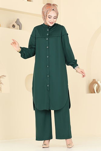 moda selvim طقم زيتي 330DVL817 - Thumbnail