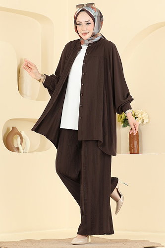 moda selvim Combined 3319HBS856 Brown - Thumbnail