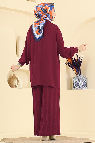 moda selvim Combined 3319HBS856 Burgundy - Thumbnail